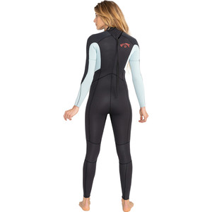 2022 Billabong Womens Launch 4/3mm Back Zip Wetsuit F44G94 - Grey